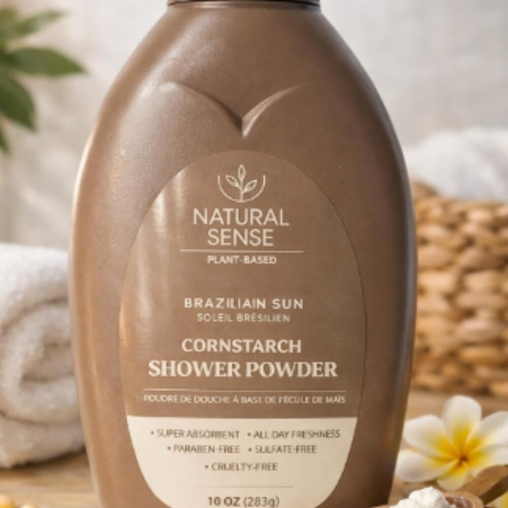 Natural Sense Shower Powder BRAZILIAN SUN (Soleil Bresilien) Plant-Based